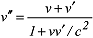 Einsteinsches Additionstheorem der Geschwindigkeiten