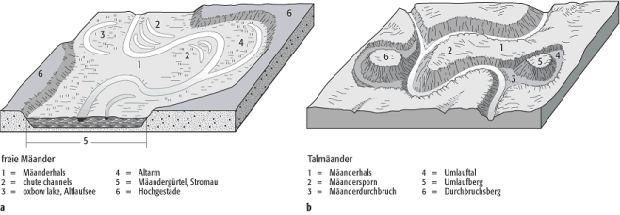 mäandrierender Fluss