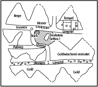 Nubische Goldminenkarte